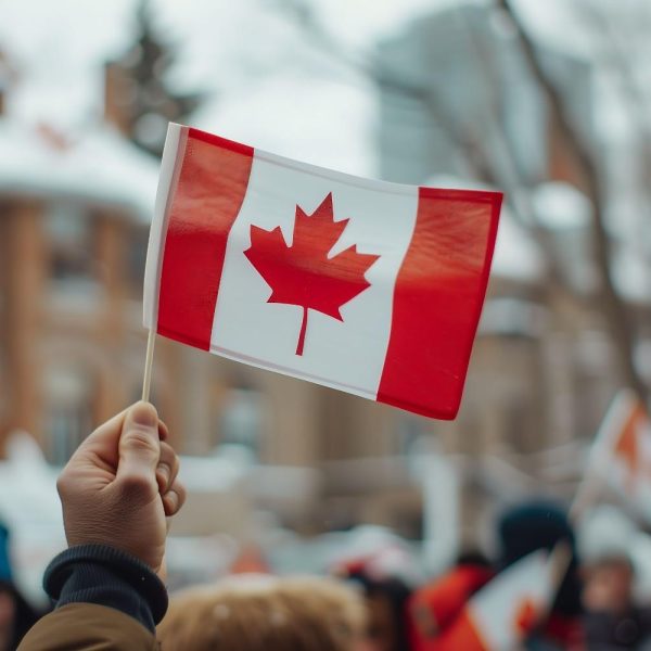 people celebrating canada day1